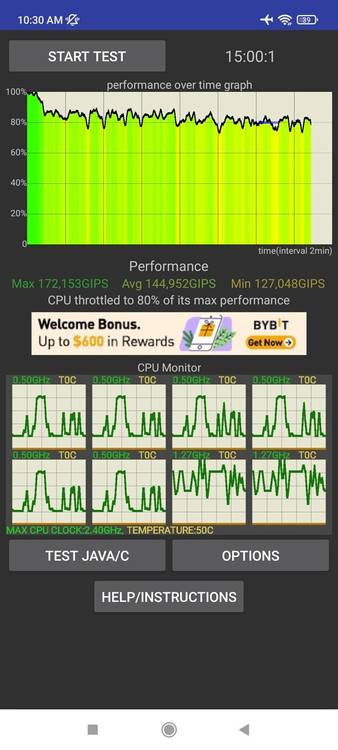 Redmi Note 11T CPU throttle rest