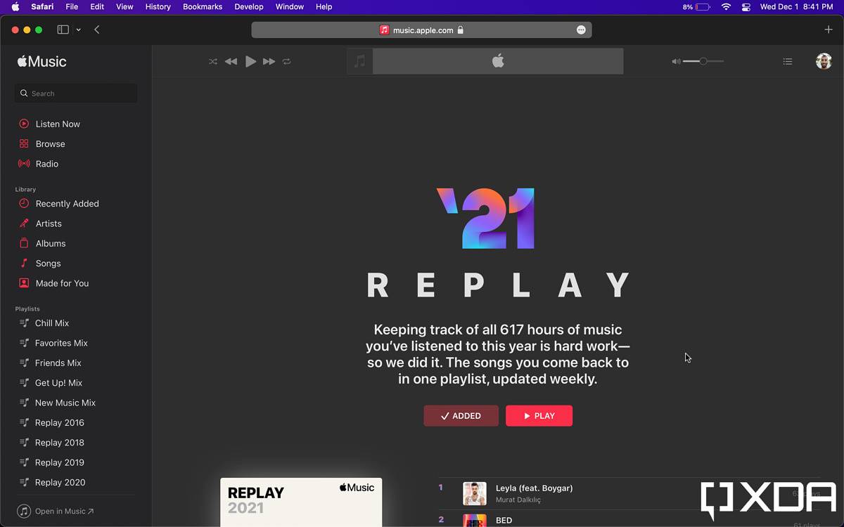 Apple Music Replay 2021