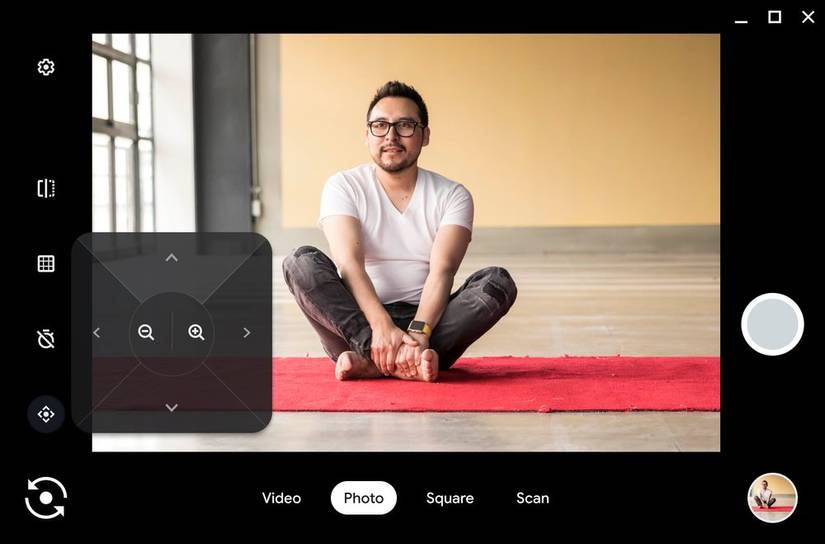 Chromebook camera angle customization