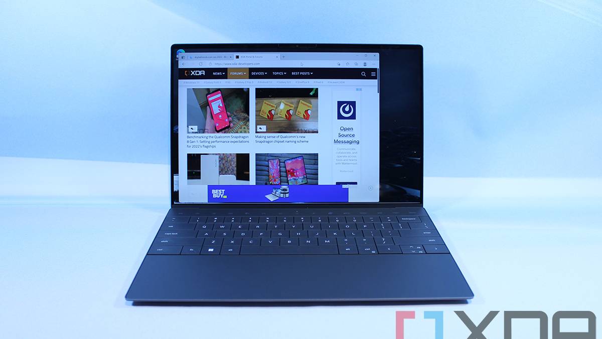 Front view of Dell XPS 13 Plus