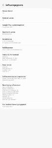 About software page on a Galaxy Tab S7 Plus