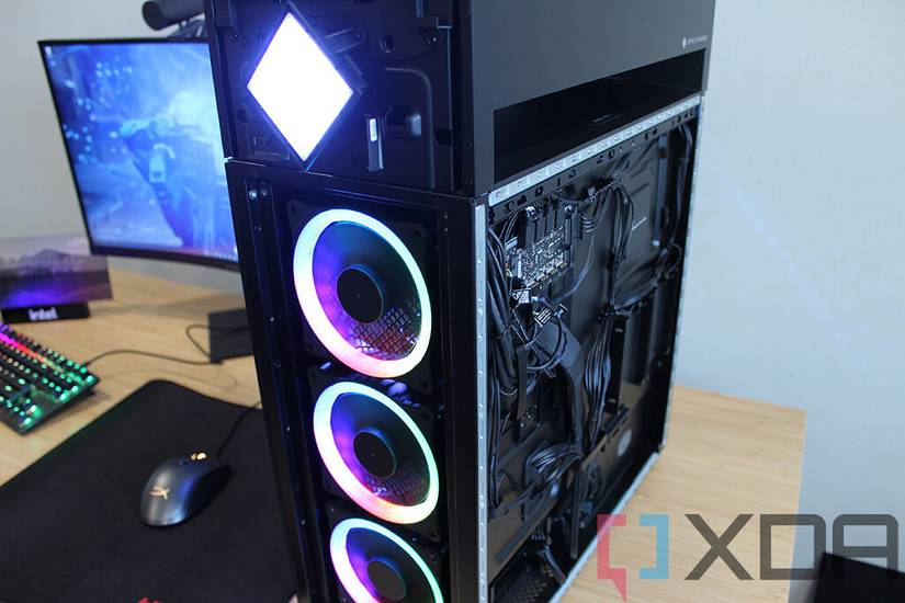 HP OMEN 45L Desktop with panels removed