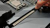 A reinforced PCIe slot on Aorus Pro Z690 motherboard
