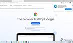 Microsoft Edge message claiming Google Chrome