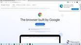Microsoft Edge message claiming Google Chrome
