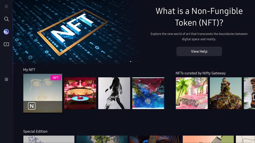 Screenshot of Samsung's 'NFT Aggregation Platform'