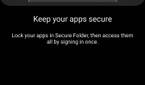 Screenshot showing Secure Folder setup and options
