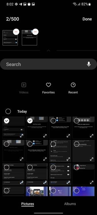 Screenshot showing Secure Folder setup and options