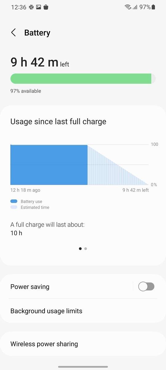 Battery settings