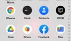 Android 12 for the OnePlus 9 pro on the launcher app drawer