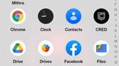 Android 12 for the OnePlus 9 pro on the launcher app drawer