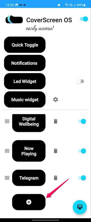 Add new custom widgets to CoverScreen OS