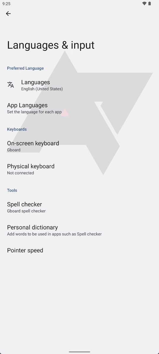 Android 13 app language settings