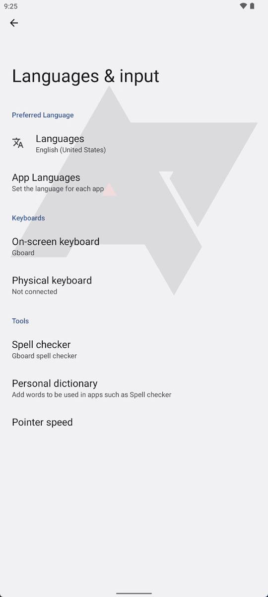 Android 13 app language settings