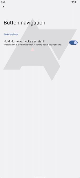 Android 13 home button assistant toggle