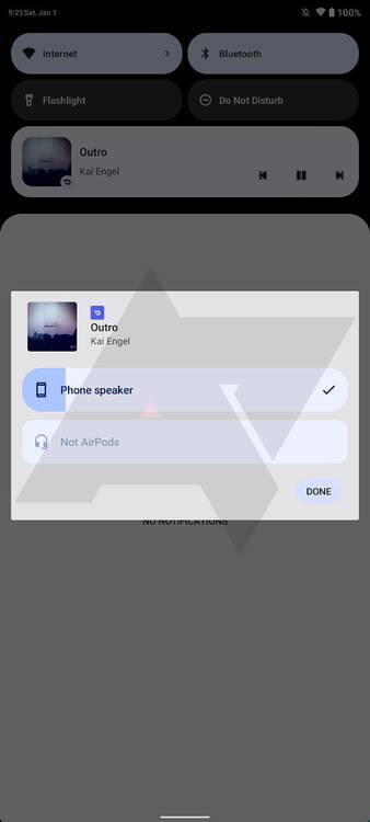 Android 13 audio picker menu