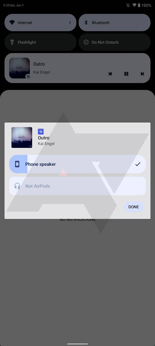 Android 13 audio picker menu