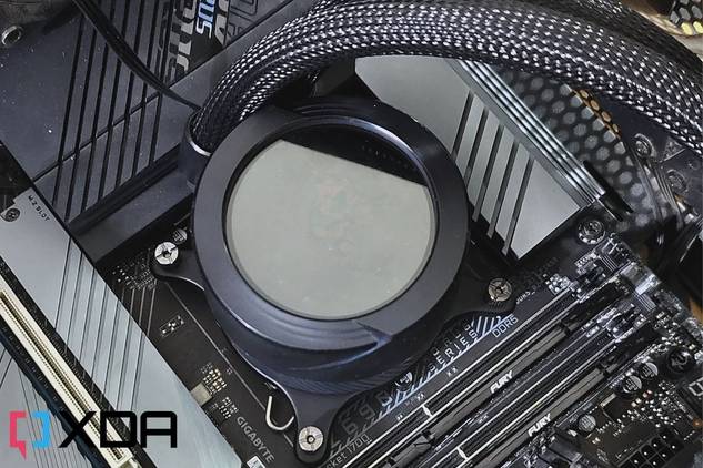 black colored nylon tubes coming out of a waterblock