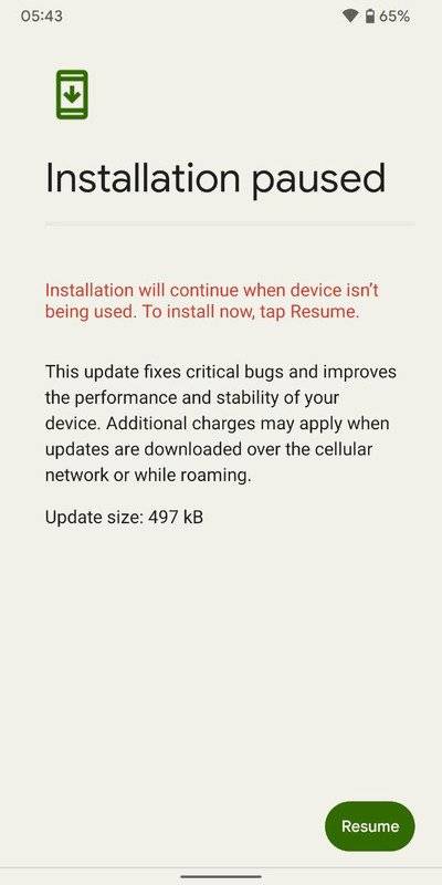 Google Pixel 3 January 2022 bugfix OTA
