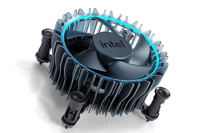 Intel's new Laminar CPU cooler with a blue color LED