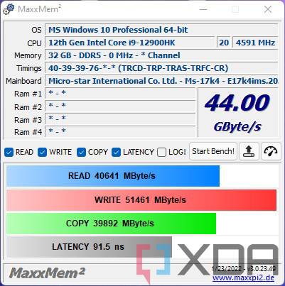 MSI Raider GE76 benchmark