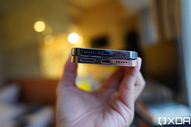 Vivo V23 and iPhone 13 Pro railings