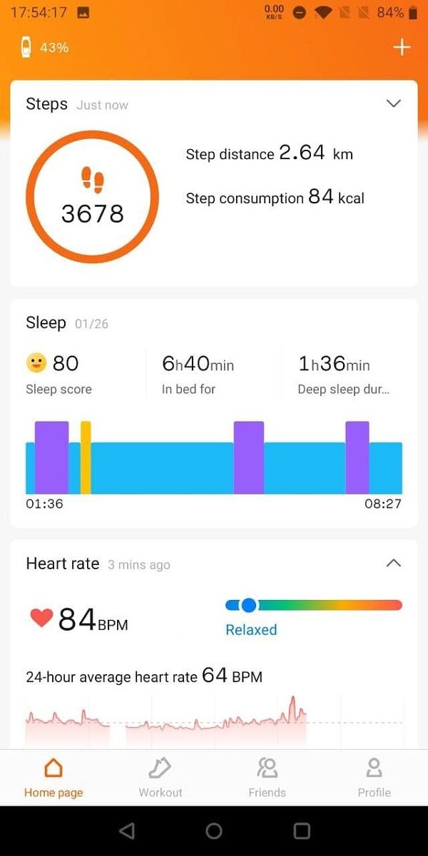 Mi Fitness app screenshot android