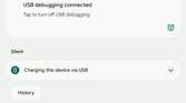 Notification shade in Androd 12 showing media player