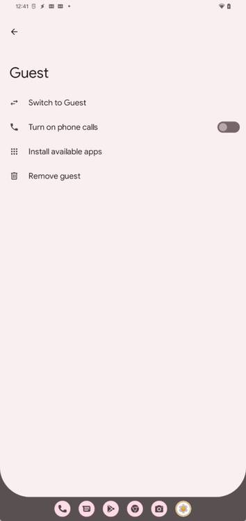 Android 13 Guest profile setup
