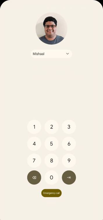 Android 13 keyguard profile switcher