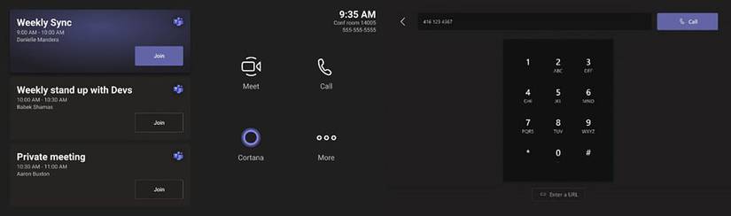 New Calling app for Teams Rooms devices