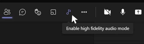 Enable high fidelity audio mode in Teams