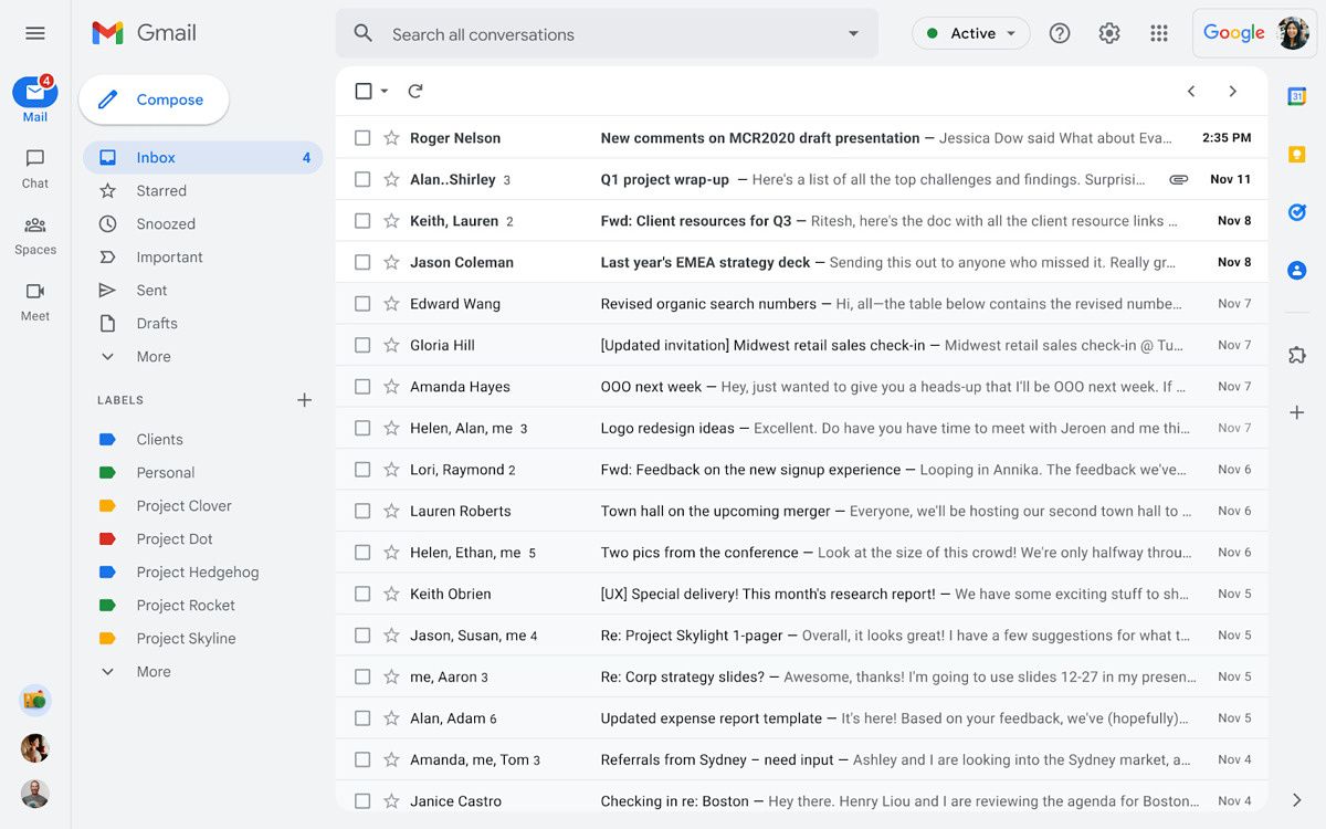 Gmail's new 