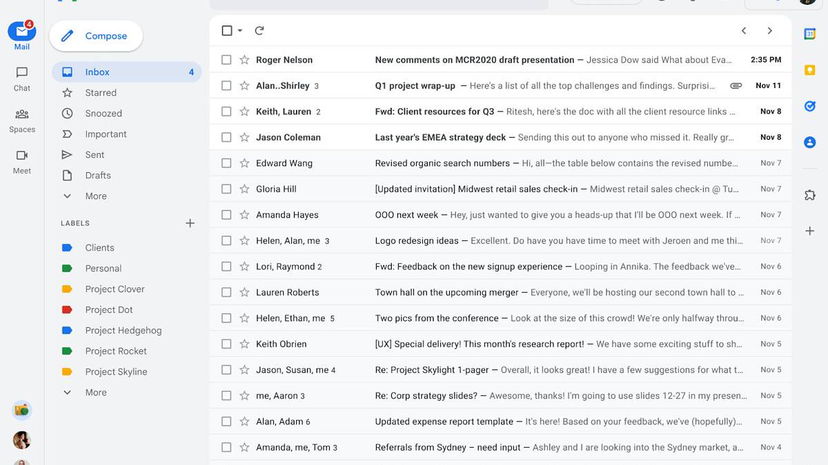 Gmail's new integrated view