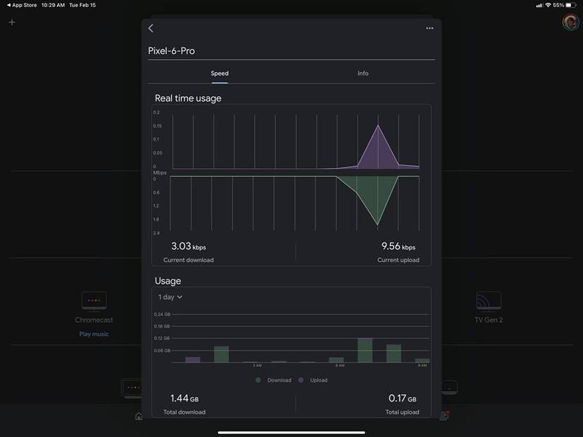 Google Home WiFi usage stats UI refresh