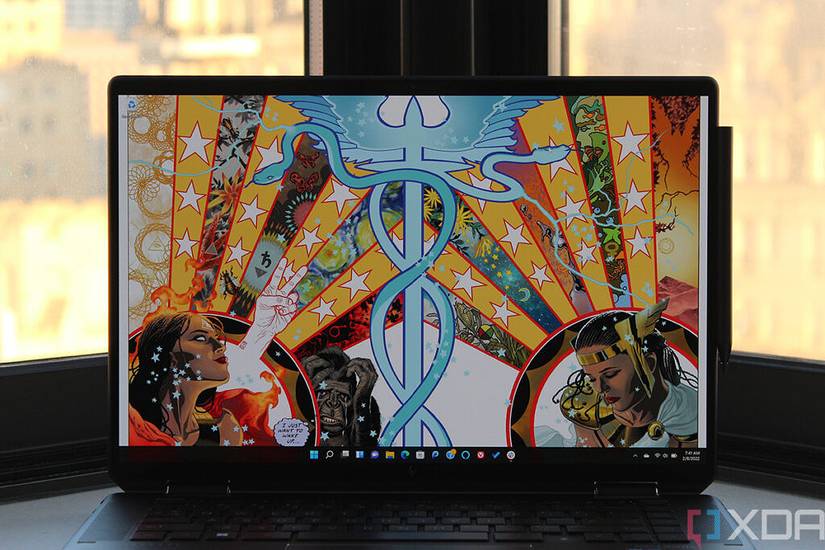 Close up of laptop display