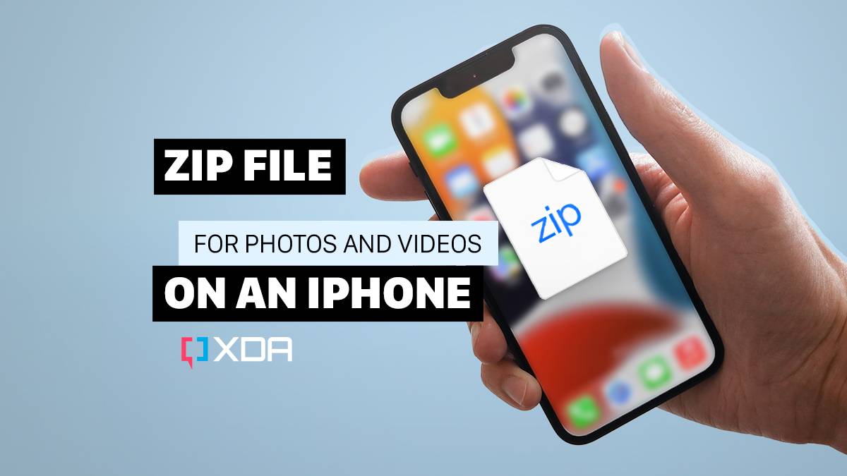 How to create a zip file for photos and videos on an iPhone