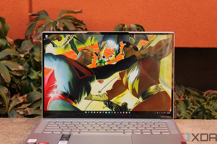 Close up of laptop display