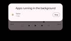 List of active apps
