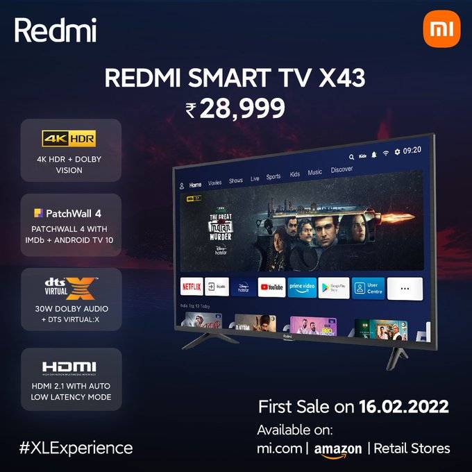 Redmi Smart TV X43