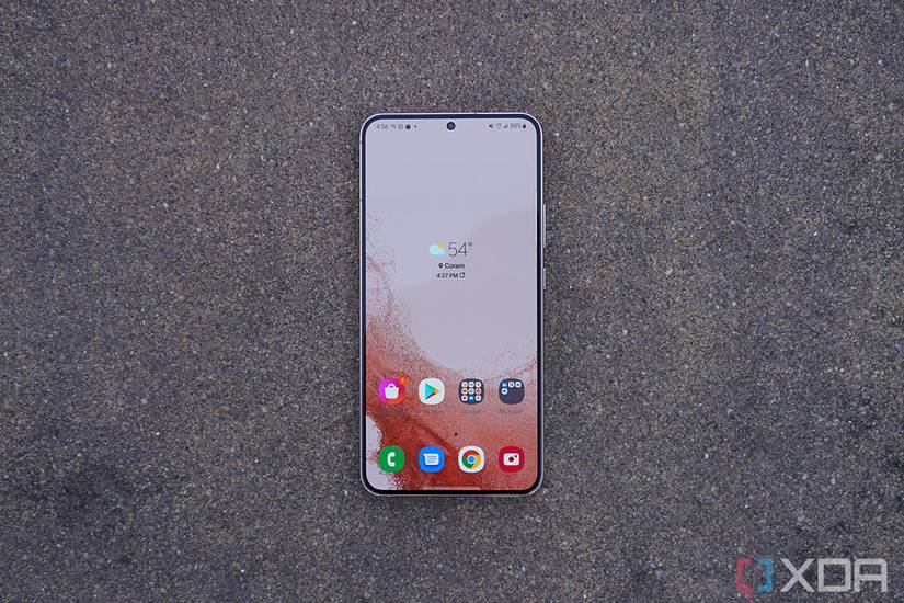 Front of smartphone screen with camera cutout