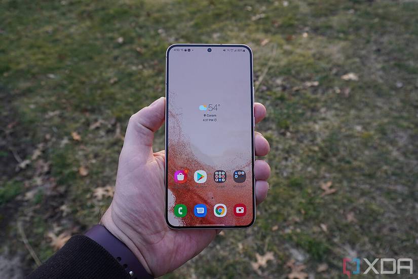 Front of smartphone screen with camera cutout