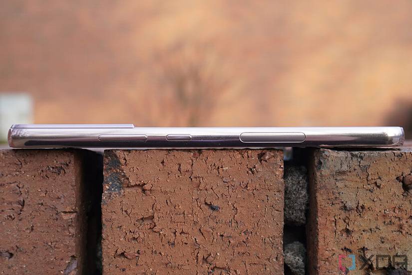 Side of smartphone with power button and volume rocker