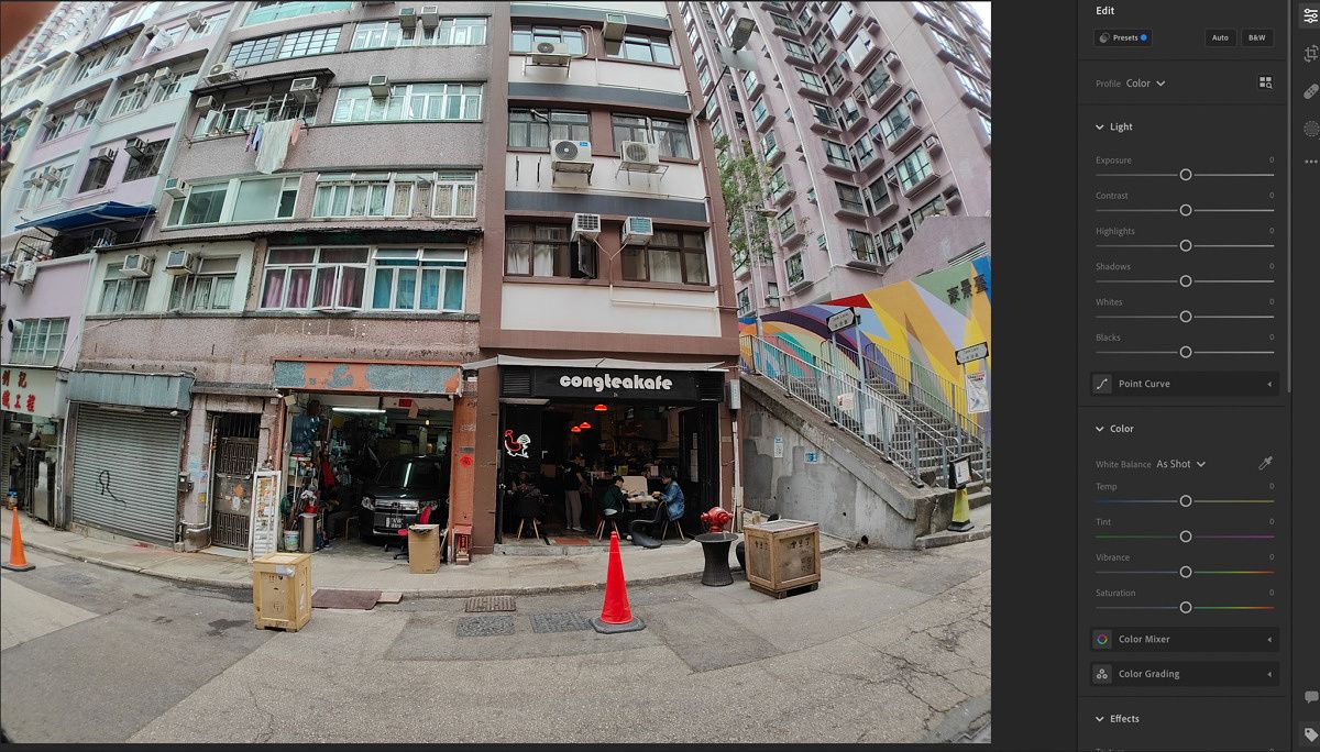 Fixing the distorted fisheye effect in Lightroom