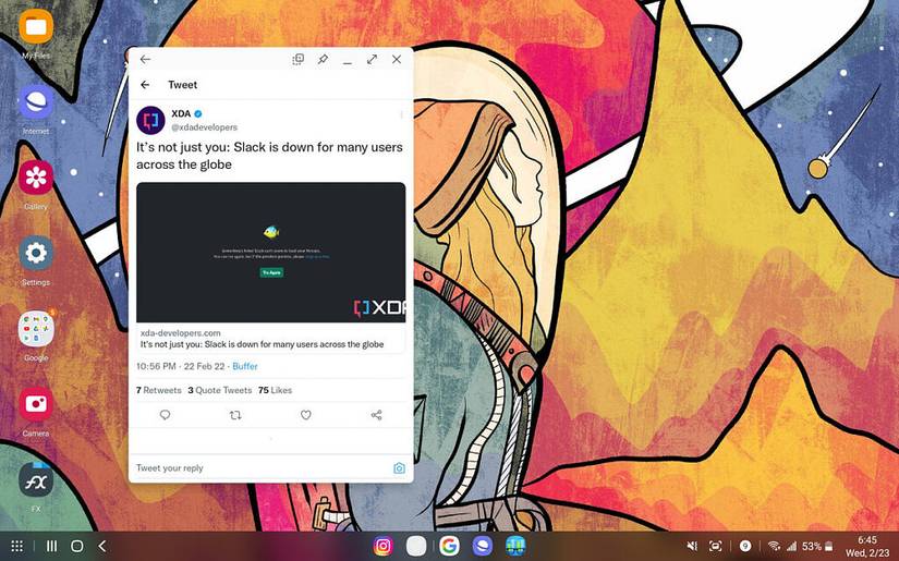 twitter on tab s8 ultra