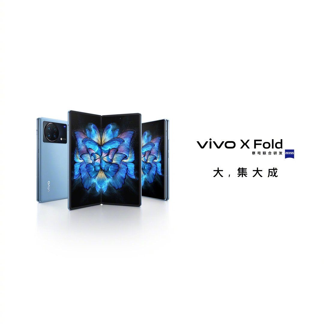 Vivo X Fold smartphone in blue color
