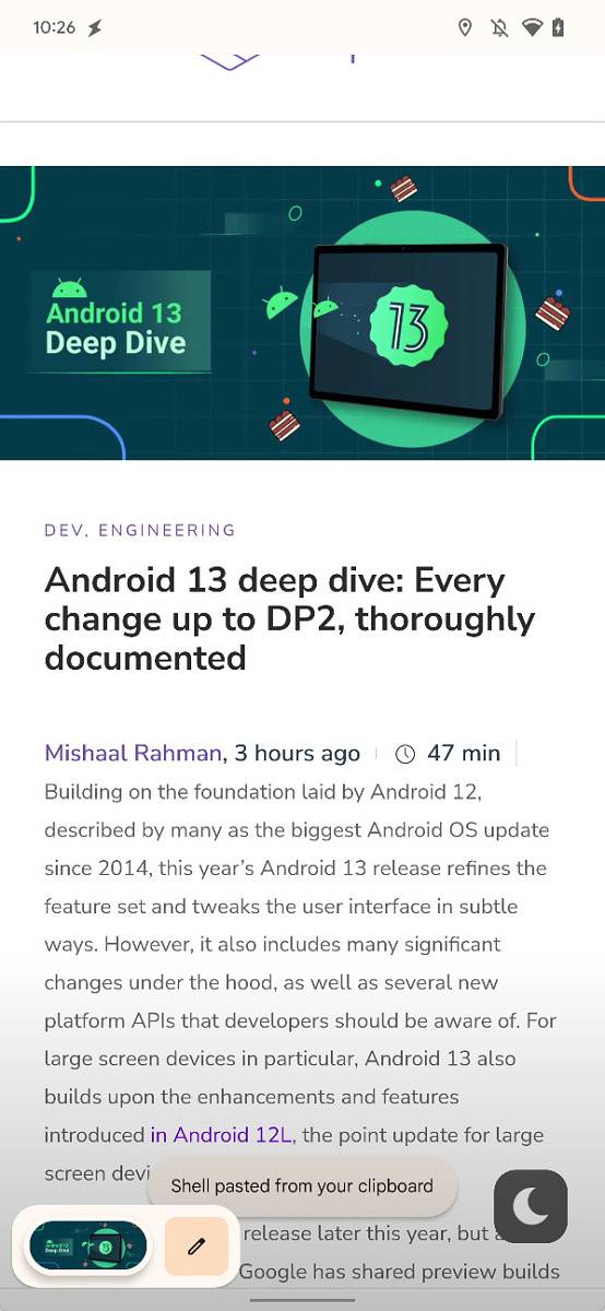 Android 13 clipboard editor overlay 1