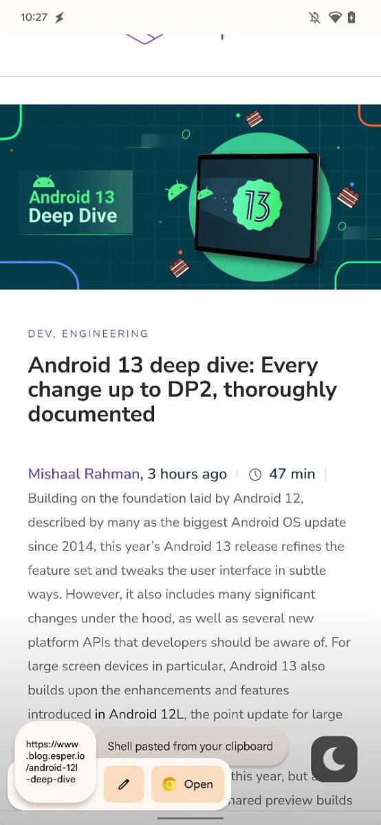 Android 13 clipboard editor overlay 1