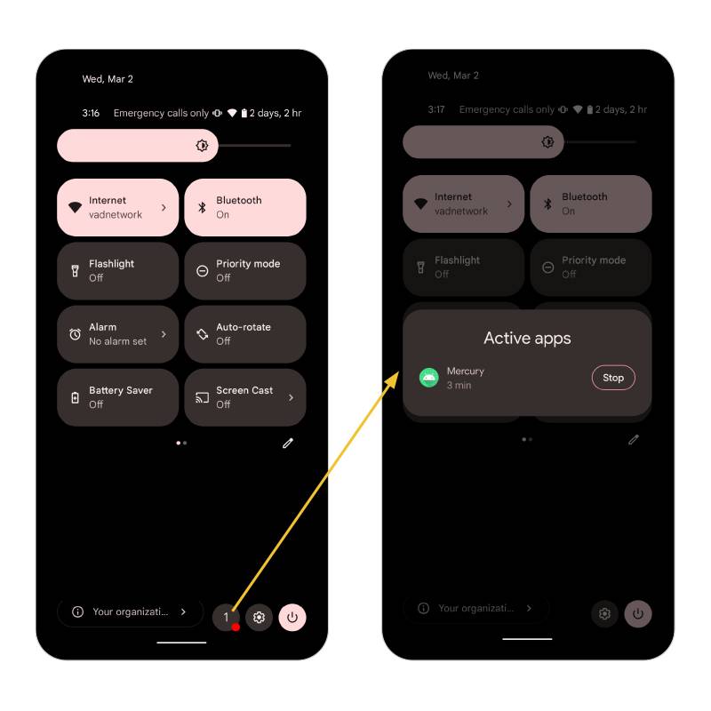 Android 13 FGS Task Manager