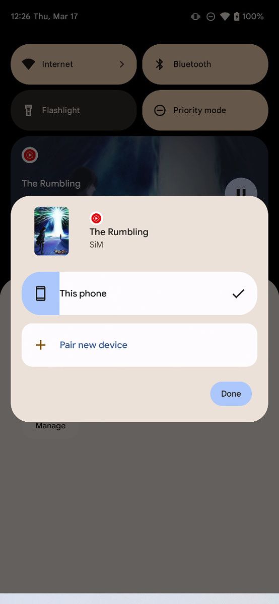 Android 13 output picker